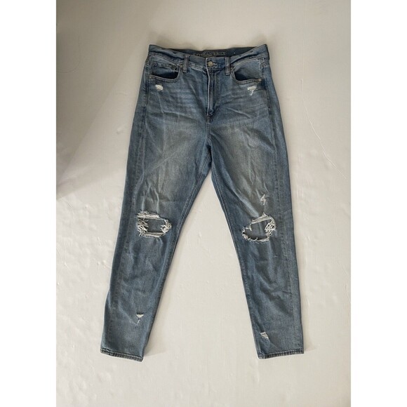 American Eagle Mom Jeans SIZE 8 TALL/LONG! Distressed - Picture 8 of 9